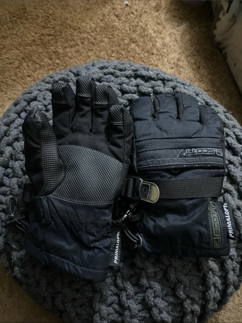 Scott Black Primaloft Winter Ski Gloves